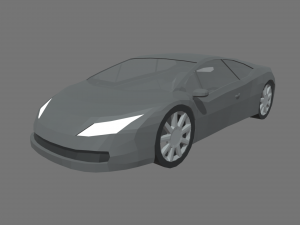 Low Poly Sport Car 01 3D Model