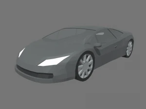 Low Poly Sport Car 01 3D Model