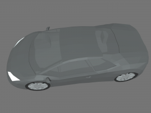 Low Poly Sport Car 01 3D Модель