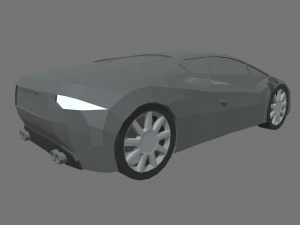 Low Poly Sport Car 01 3D Модель