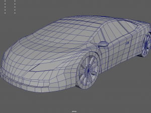 Low Poly Sport Car 01 3D Модель