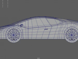 Low Poly Sport Car 01 3D Model