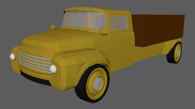 Low Poly Truck 01 Model 3D .c4d .max .obj .3ds .fbx .stl .blend 