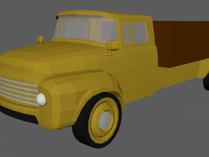 Low Poly Truck 01 3D Model