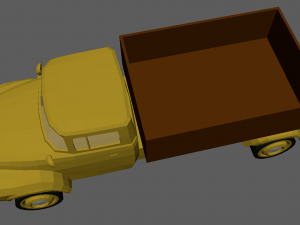 Low Poly Truck 01 Model 3D