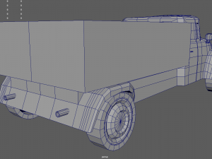 Low Poly Truck 01 Model 3D
