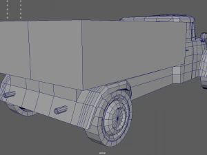 Low Poly Truck 01 3D Model