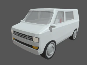 Furgone Low Poly 01 Modello 3D