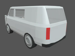 Low Poly Van 01 3D Model
