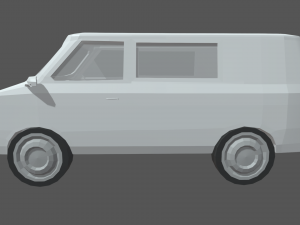 Low Poly Van 01 Modello 3D