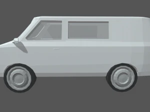 Low Poly Van 01 3D Model
