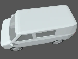 Low Poly Van 01 3D Model