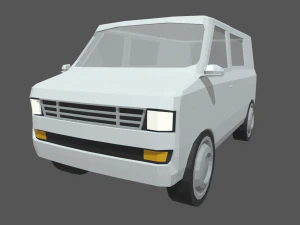 Low Poly Van 01 3D Model