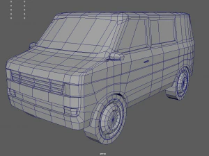 Low Poly Van 01 3D Model