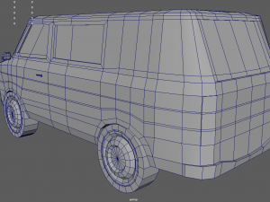 Low Poly Van 01 Modello 3D