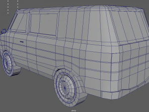 Low Poly Van 01 3D Model