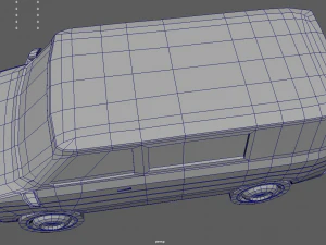 Low Poly Van 01 3D Model