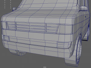 Low Poly Van 01 Modello 3D