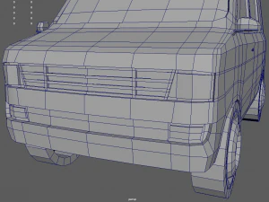 Low Poly Van 01 3D Model