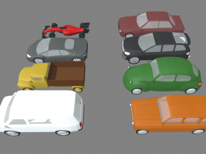Low Poly Cars Pack 01 Modelo 3D