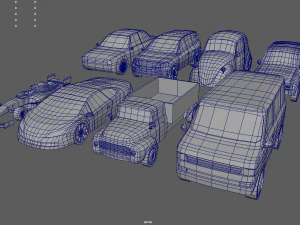 Low Poly Cars Pack 01 3D Model