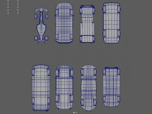 Low Poly Cars Pack 01 3D Model