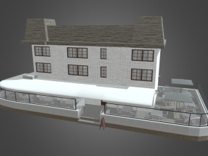 Bar Restaurant City Pack 01 Low Poly Model 3D