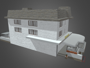 Bar Restaurant City Pack 01 Low Poly Model 3D