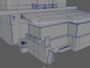 Bar Restaurant City Pack 01 Low Poly Model 3D
