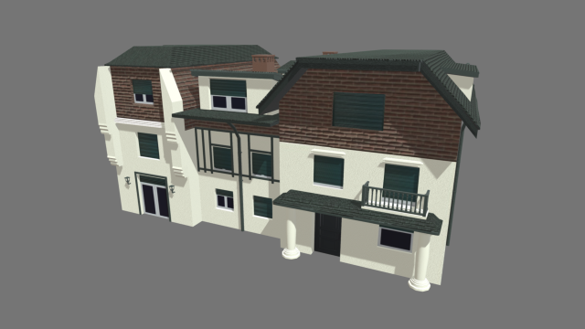 House 01 City Pack 01 3D Model .c4d .max .obj .3ds .fbx .stl .blend 