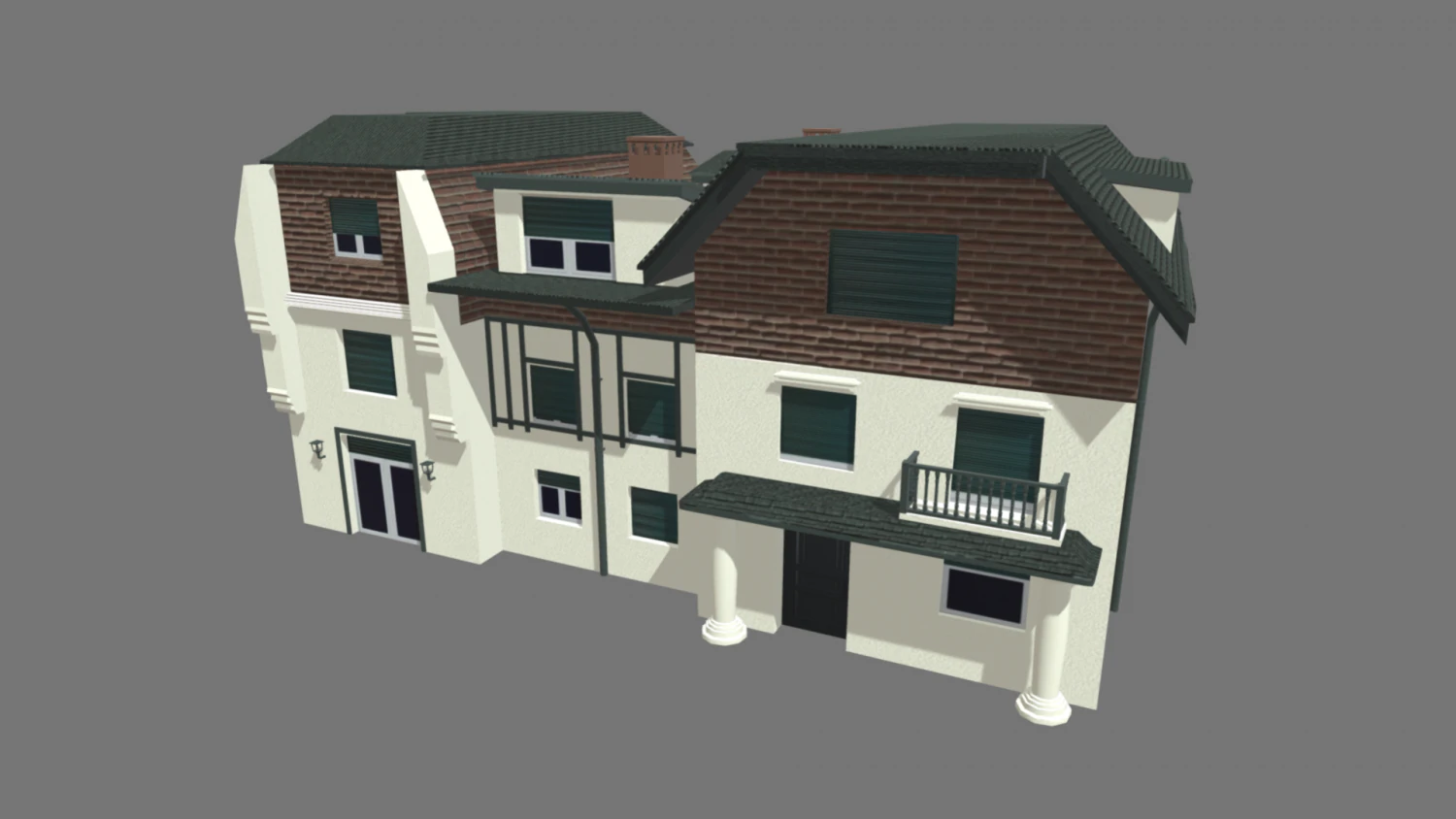 House 01 City Pack 01 3D Model .c4d .max .obj .3ds .fbx .stl .blend 