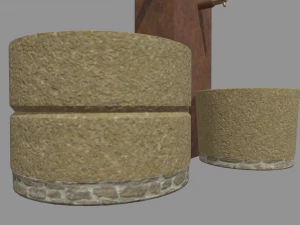 Low Poly Fountain 3D Model