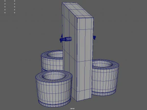 Low Poly Fountain 3D Model