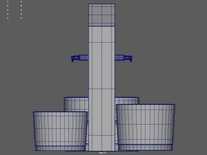 Low Poly Fountain 3D Model