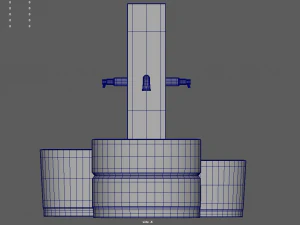 Low Poly Fountain 3D Model
