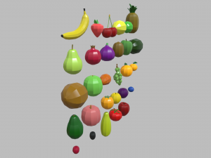 Low Poly Fruit Pack Modèle 3D