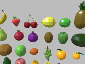 Low Poly Fruit Pack Modèle 3D