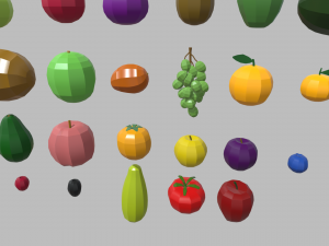 Low Poly Fruit Pack Modèle 3D