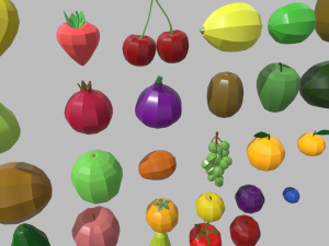 Low Poly Fruit Pack Modèle 3D