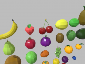 Low Poly Fruit Pack Modèle 3D