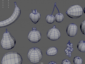 Low Poly Fruit Pack Modèle 3D