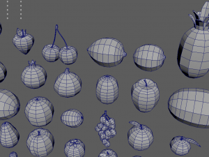 Low Poly Fruit Pack Modèle 3D