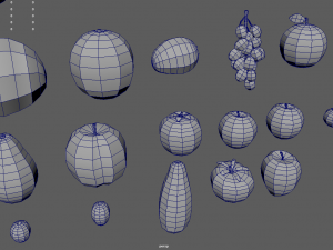 Low Poly Fruit Pack Modèle 3D