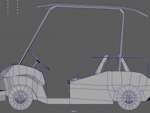 Low Poly Golfing Cart 01 Model 3D