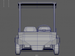 Low Poly Golfing Cart 01 Model 3D