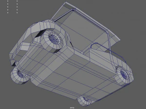 Low Poly Golfing Cart 01 3D Model