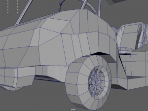 Low Poly Golfing Cart 01 Model 3D