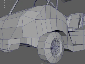 Low Poly Golfing Cart 01 3D Model