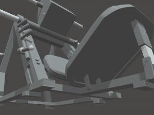 Low Poly Leg Press 3D Model