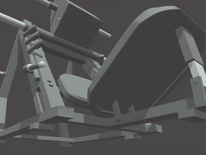 Low-Poly-Beinpresse 3D Modell